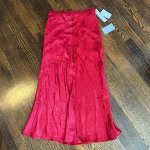Red Maxi Skirt